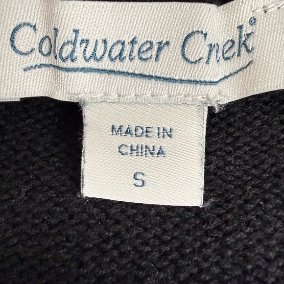 Coldwater Creek black moose on the loose sweater size small - Picture 8 of 9